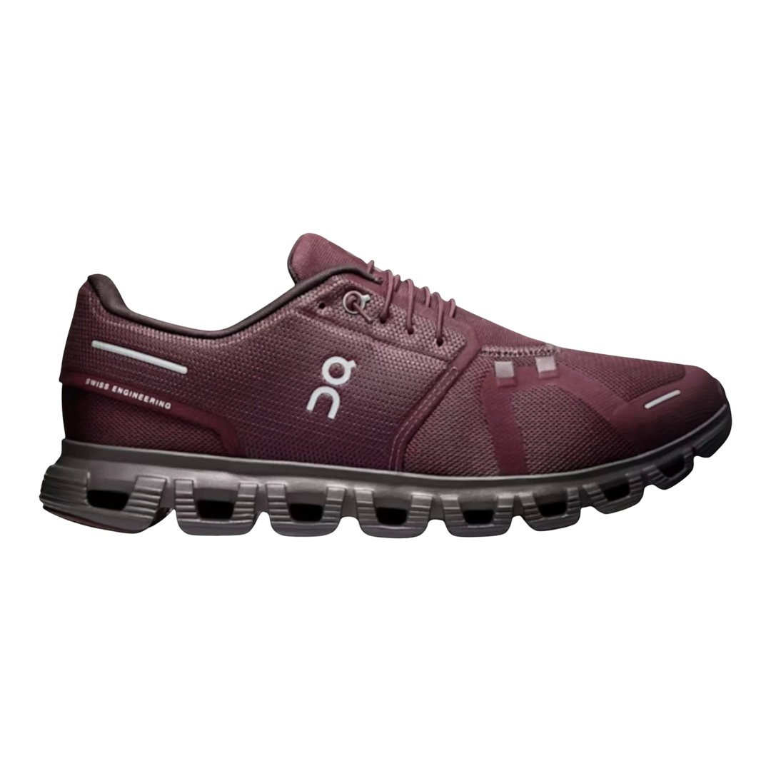 HypeSelection On Cloud 6 Mulberry | Eclipse men's sneaker in mulberry mesh with dark grey sole and speed lacing.