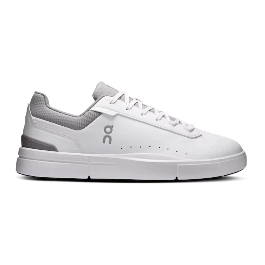 HypeSelection On Cloud THE ROGER Advantage sneaker in white and ore vegan leather with a tennis-inspired silhouette.