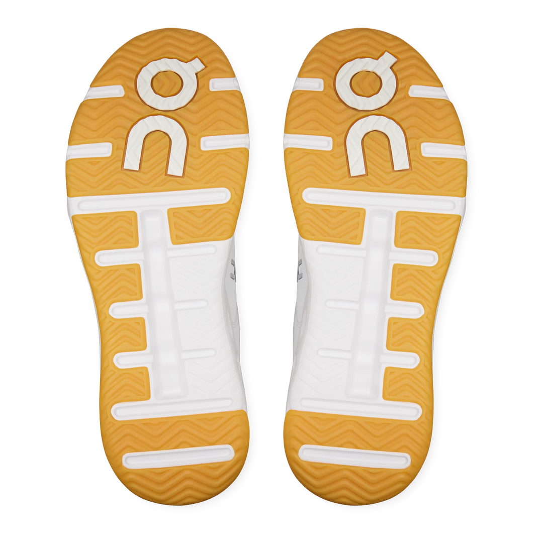 HypeSelection On Cloud THE ROGER Wildcard sneakers showing the white and gum rubber tread pattern from below.
