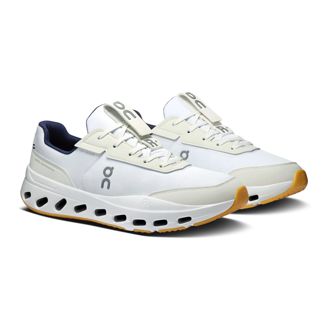 HypeSelection On Cloud THE ROGER Wildcard sneakers in white and midnight blue with CloudTec Phase cushioning.