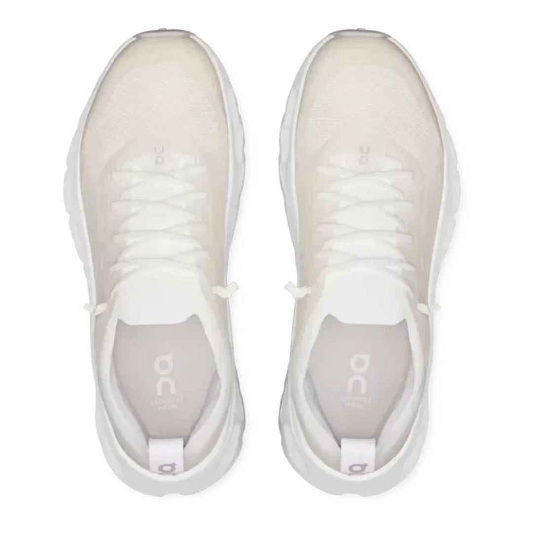 HypeSelection On Cloudtilt Moon sneakers in white and frost with a breathable knit upper and speed-lacing system.