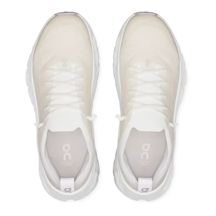 HypeSelection On Cloudtilt Moon sneakers in white and frost with a breathable knit upper and speed-lacing system.