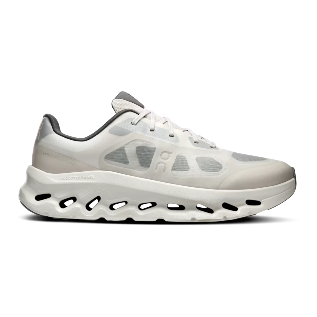 HypeSelection On Cloudtilt Remix sneaker in alloy and ivory with layered translucent overlays and CloudTec Phase midsole.