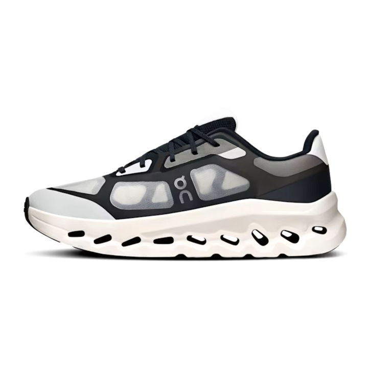 HypeSelection On Cloudtilt Remix sneaker in black and ivory with translucent layered overlays and CloudTec midsole.