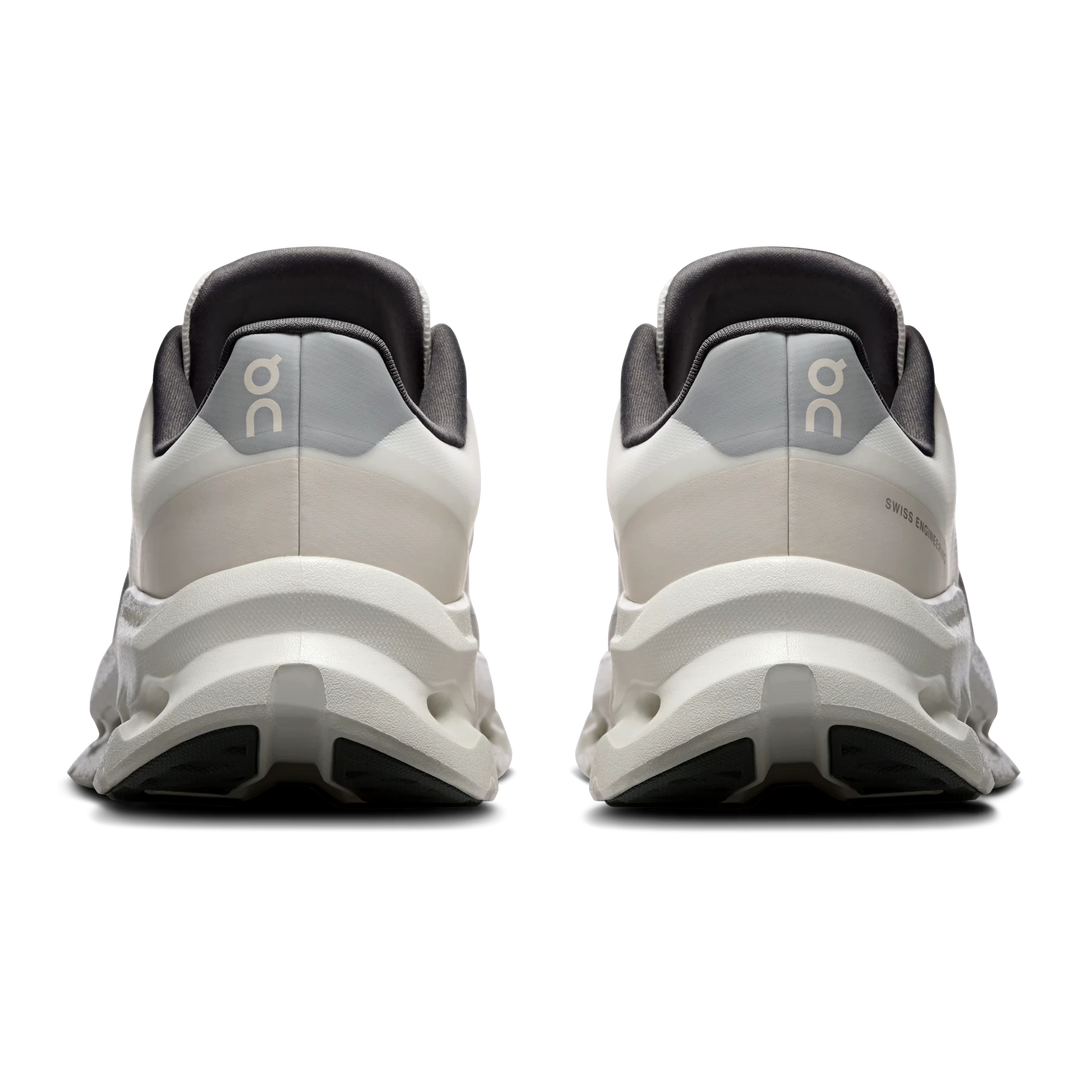 HypeSelection On Cloudtilt Remix sneakers in alloy and ivory, showing the rear view of the cushioned CloudTec midsole.