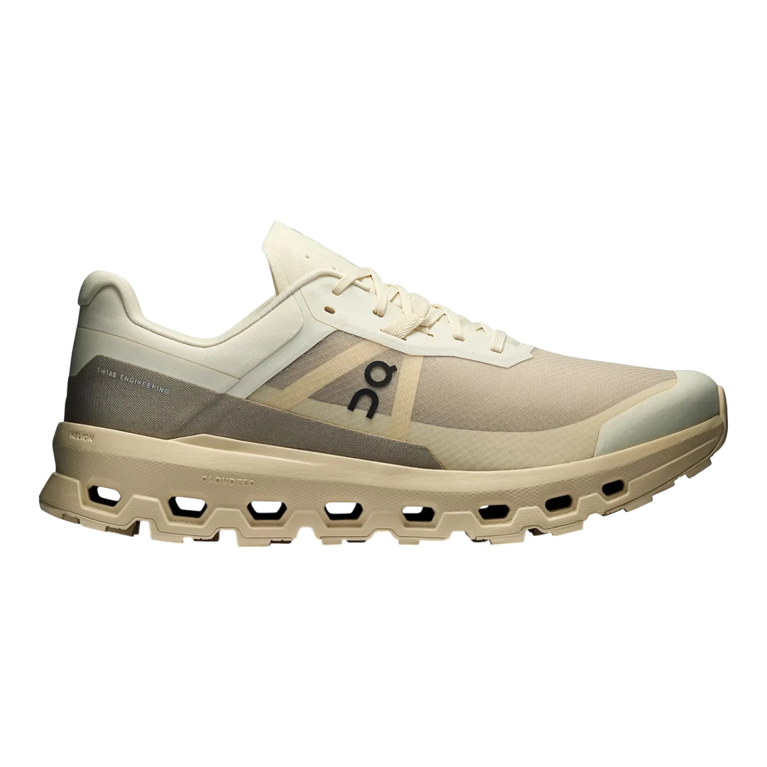 HypeSelection On Cloudvista 2 cream and desert trail running shoes with breathable upper and Missiongrip outsole.