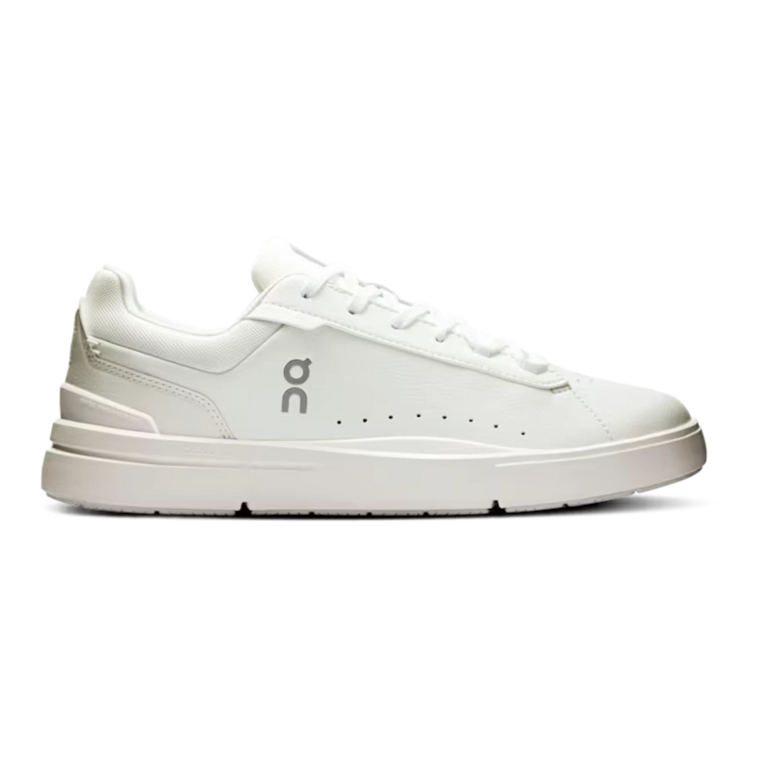 HypeSelection On THE ROGER Advantage 1 white vegan leather tennis sneaker with CloudTec cushioning and sleek design.