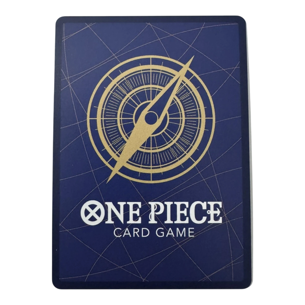 HypeSelection One Piece Card Game alternate art card back with a gold compass design on a navy blue background.