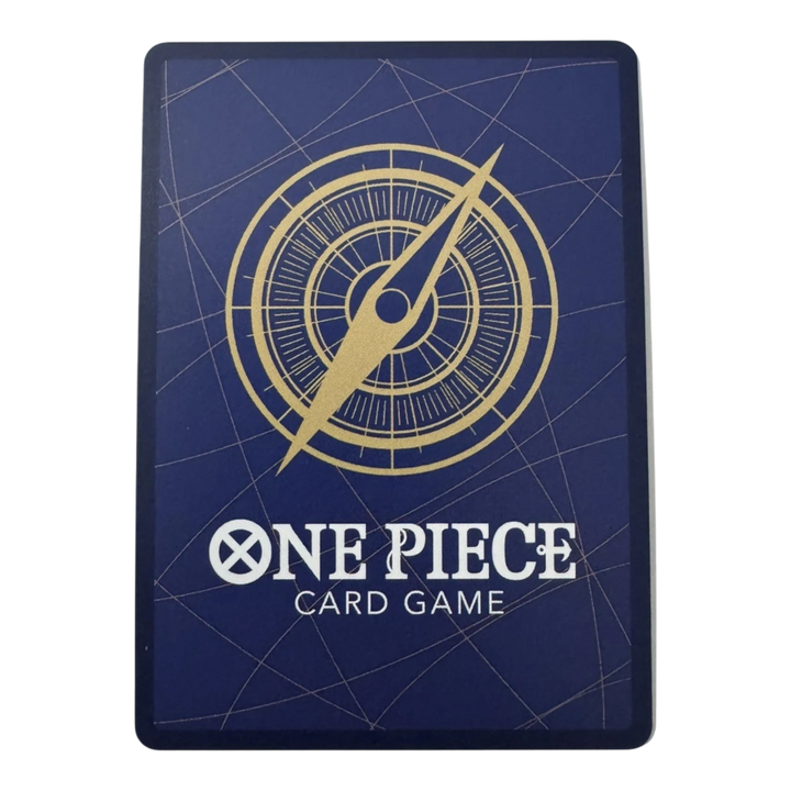 HypeSelection One Piece Card Game alternate art card back with a gold compass design on a navy blue background.