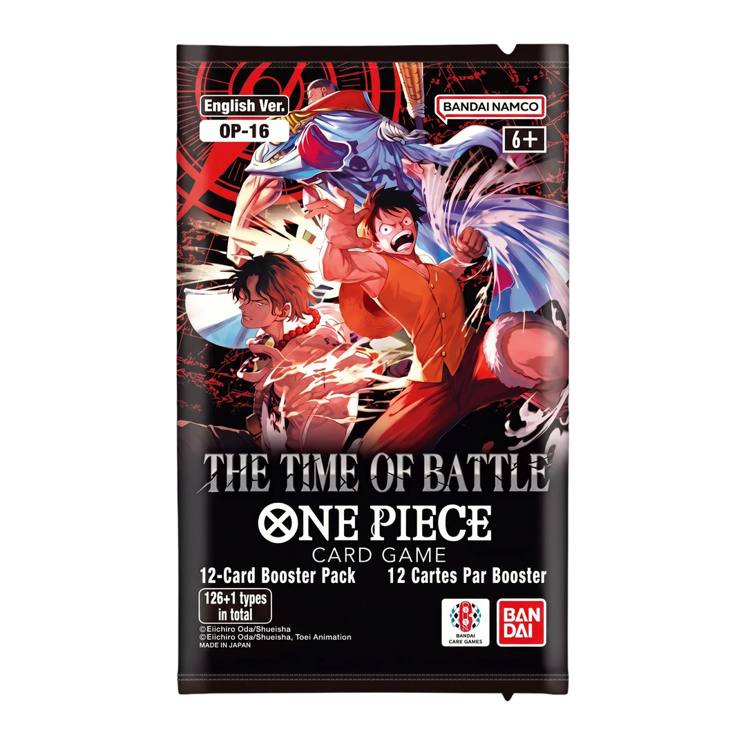 HypeSelection One Piece Card Game The Time of Battle OP-16 booster pack featuring Luffy and Ace artwork