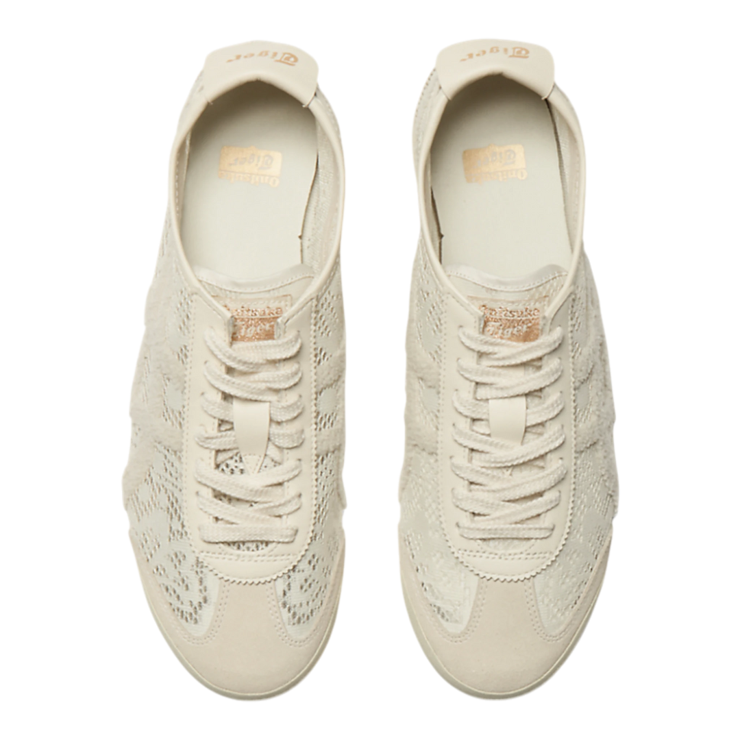 Onitsuka Tiger Mexico 66 Jacquard Mesh sneakers in a tonal birch colourway, featuring a breathable mesh upper with paisley detailing.