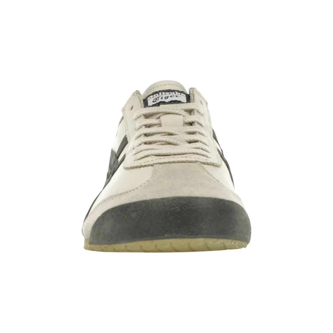 Onitsuka Tiger Mexico 66 sneakers in birch and peacoat navy. Leather and suede construction with signature stripes.
