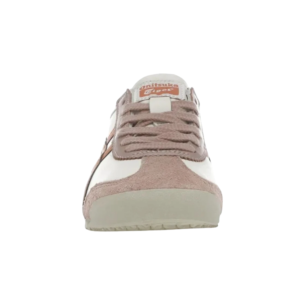 Onitsuka Tiger Mexico 66 sneakers in birch and rust orange leather with suede toe cap and laces.