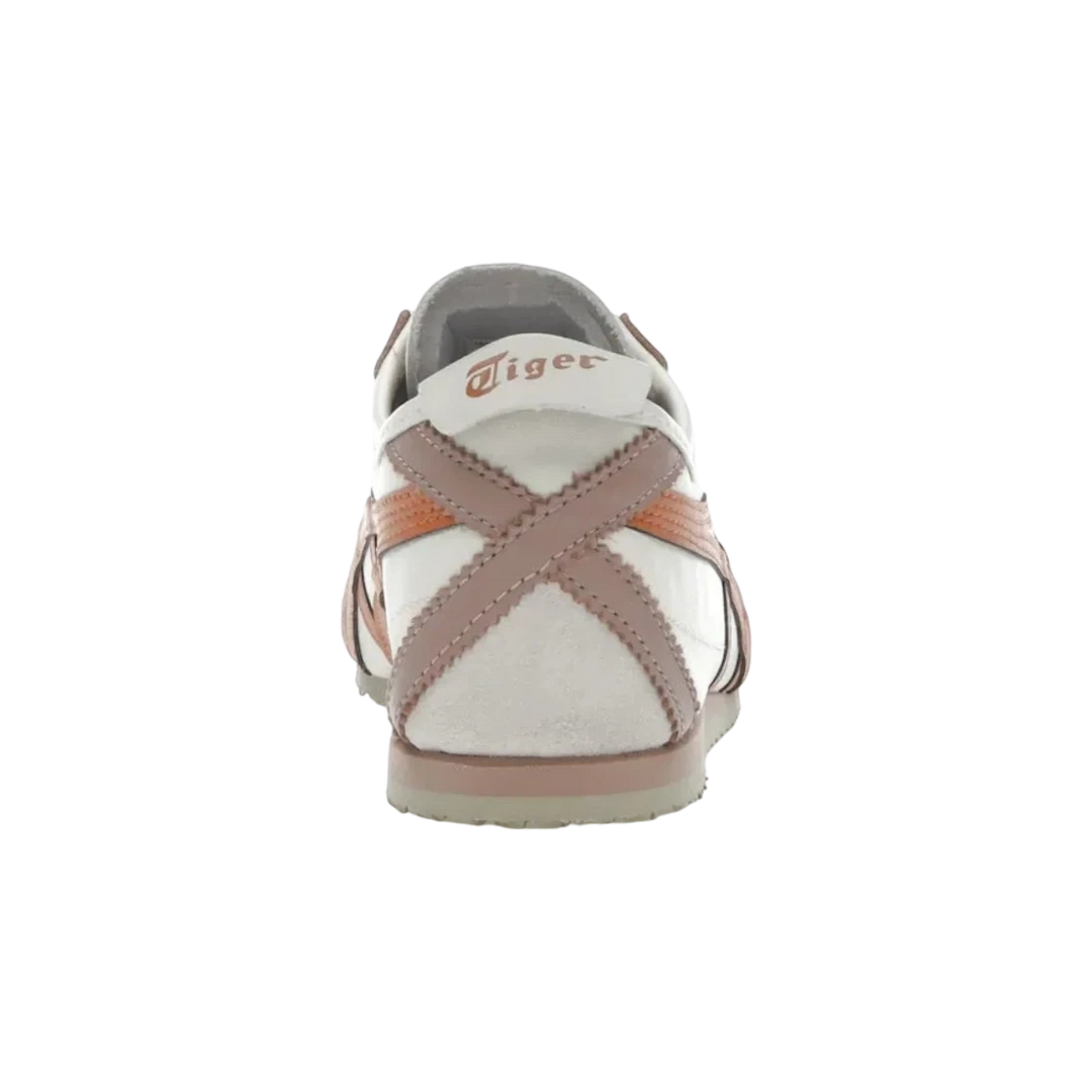 HypeSelection Onitsuka Tiger Mexico 66 sneakers in birch and rust orange leather with iconic cross-heel detail.