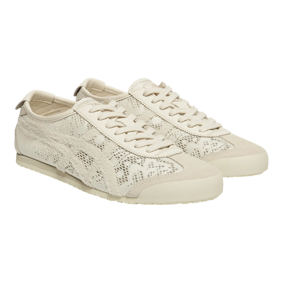 Onitsuka Tiger Mexico 66 Jacquard Mesh sneakers in Birch. Features a tonal jacquard mesh upper with paisley detailing and suede overlays.