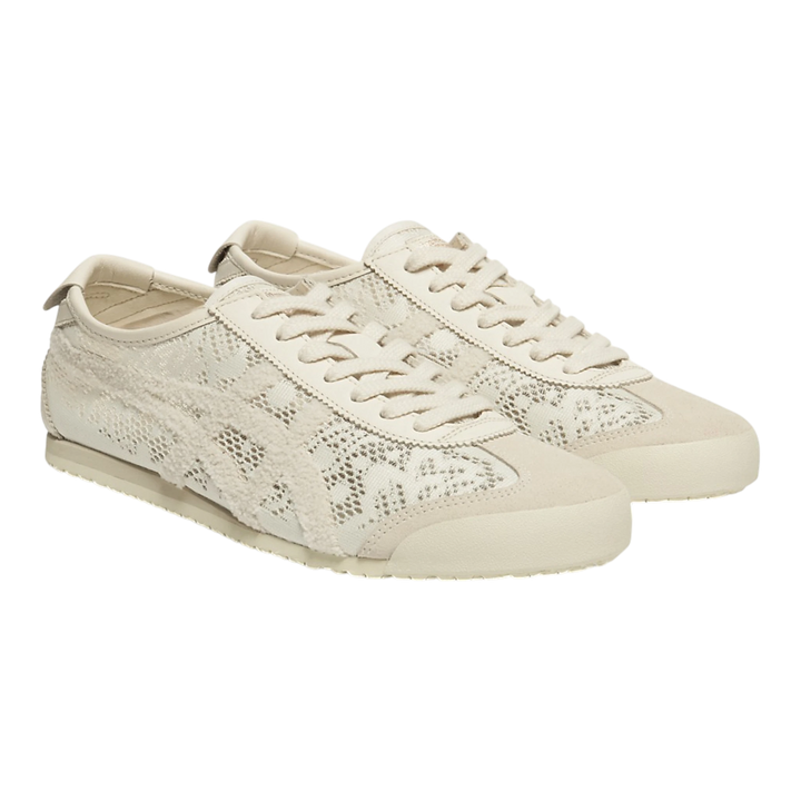 Onitsuka Tiger Mexico 66 Jacquard Mesh sneakers in Birch. Features a tonal jacquard mesh upper with paisley detailing and suede overlays.