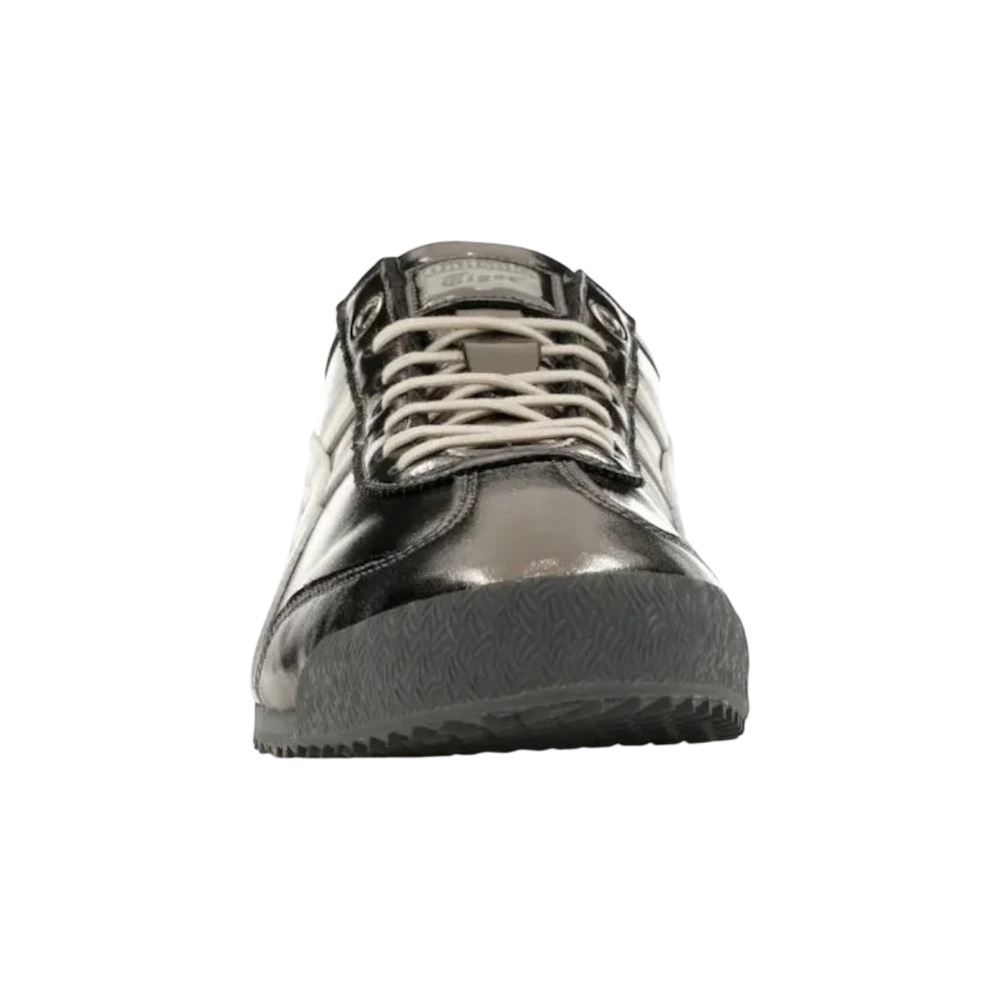 HypeSelection Onitsuka Tiger Mexico 66 SD Metallic Series sneakers in Metropolis Cream and metallic finish. Low-profile design with white laces and rubber sole.