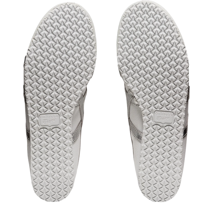 HypeSelection Onitsuka Tiger Mexico 66 slip-on sneakers showing the white textured rubber outsoles from below