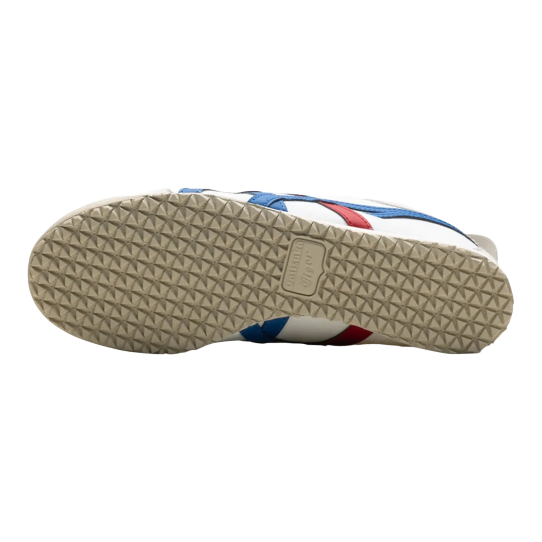 HypeSelection Onitsuka Tiger Mexico 66 slip-on sneaker showing the textured rubber outsole and tricolor side stripes