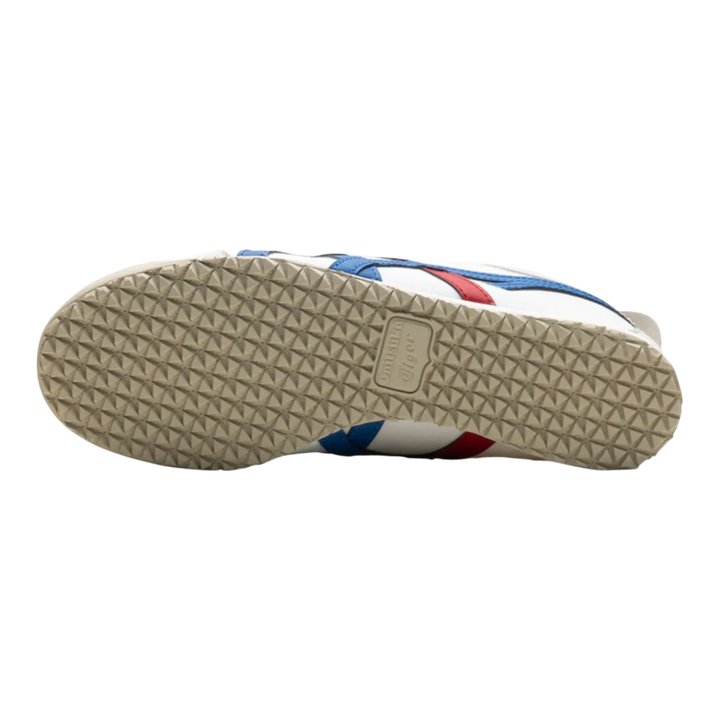 HypeSelection Onitsuka Tiger Mexico 66 slip-on sneaker showing the textured rubber outsole and tricolor side stripes