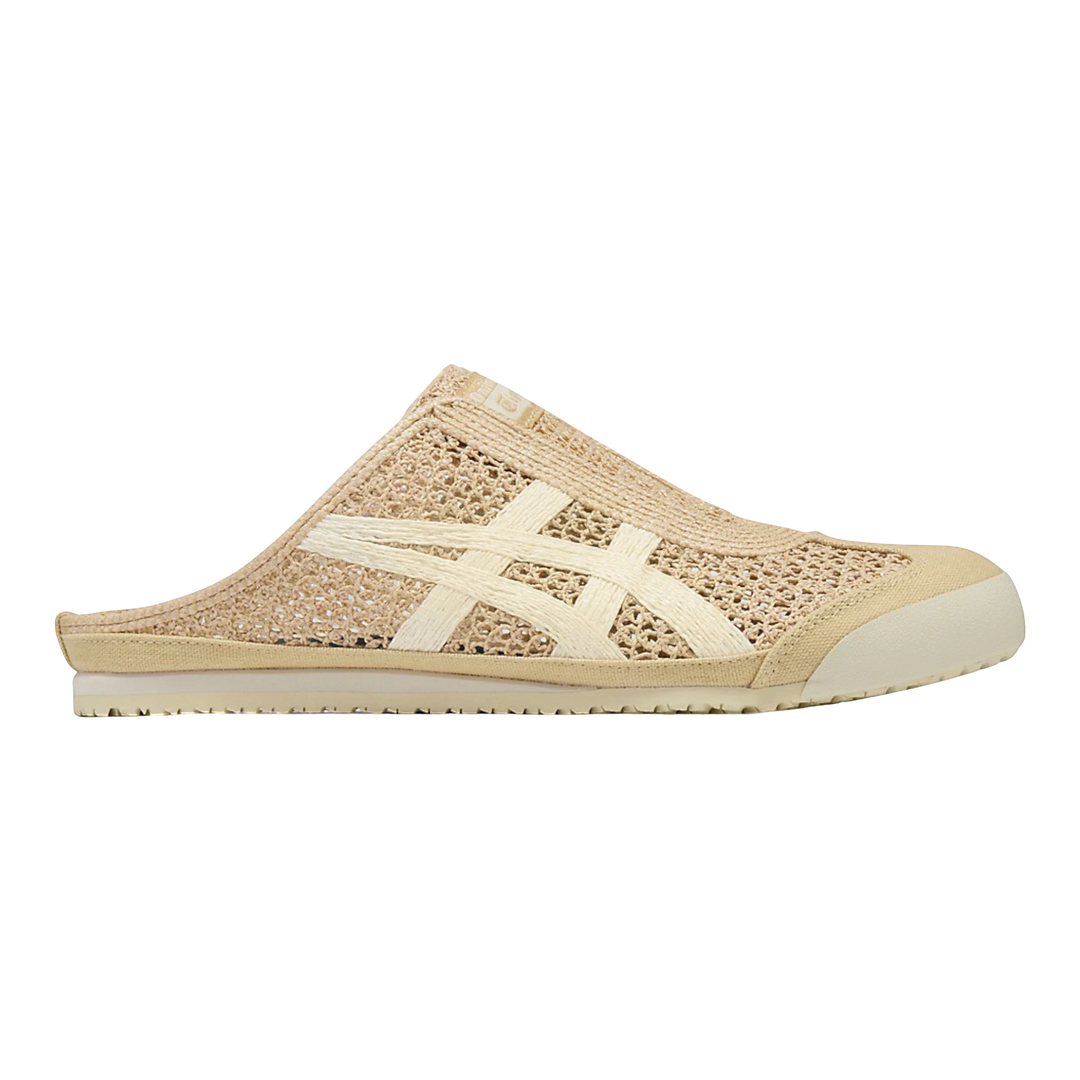 HypeSelection Onitsuka Tiger Mexico 66 Sabot Natural Cream mesh slip-on mule with cream stripes and sole.
