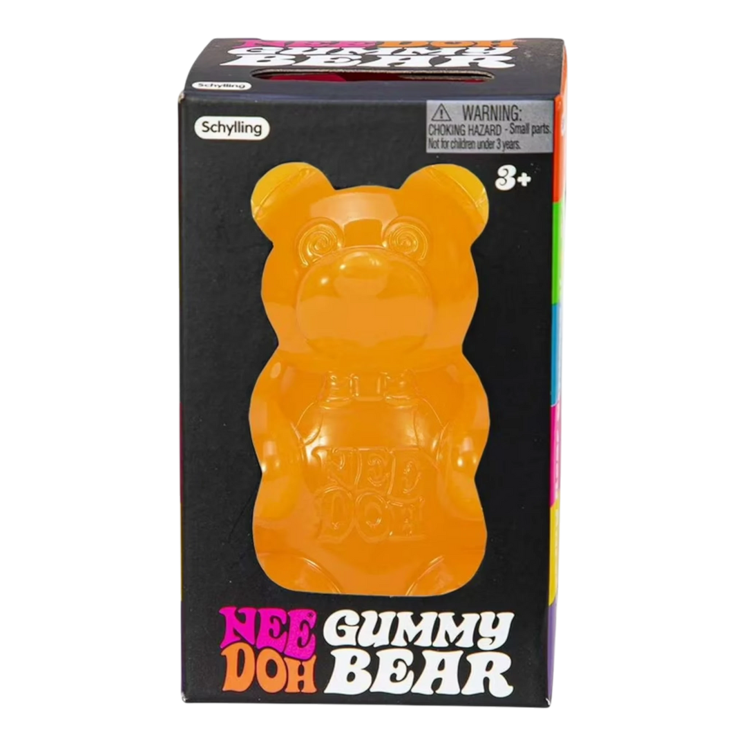 HypeSelection orange gummy bear sensory fidget toy with jelly-like feel, perfect for stress relief and focus.
