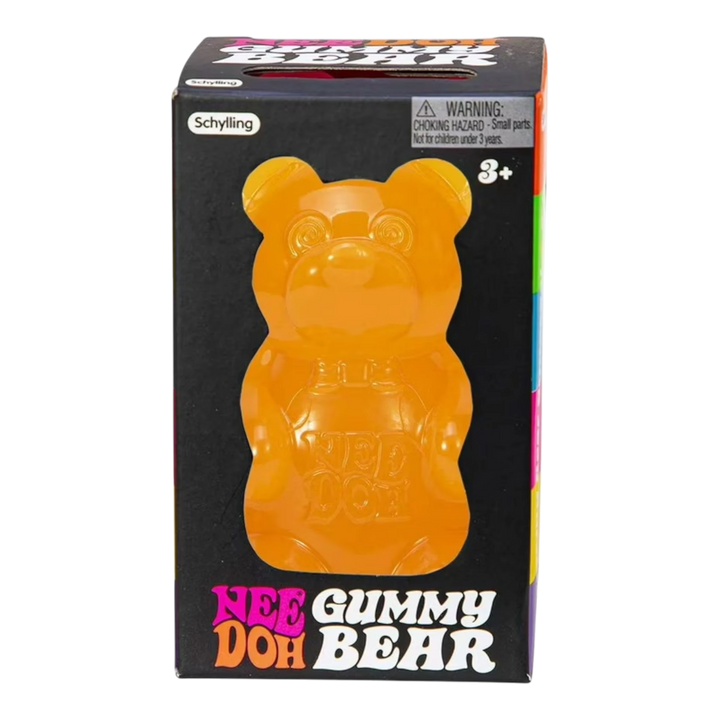 HypeSelection orange gummy bear sensory fidget toy with jelly-like feel, perfect for stress relief and focus.