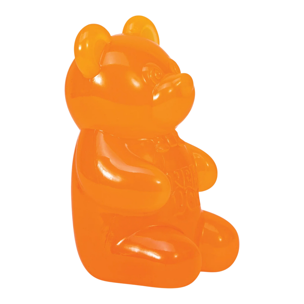 HypeSelection orange gummy bear sensory fidget toy, soft jelly-like material, ideal for stress relief and focus.
