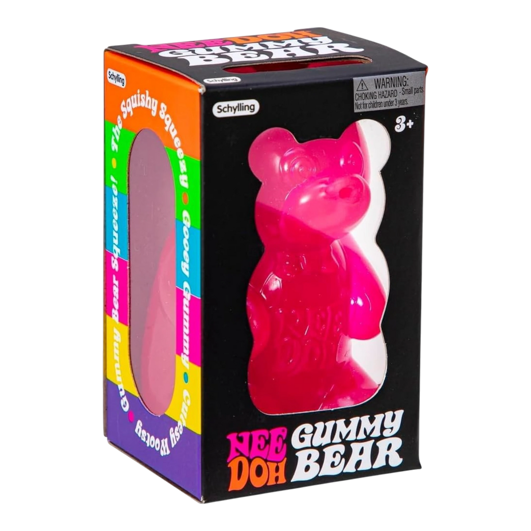 HypeSelection pink gummy bear sensory fidget toy with jelly-like filling, ideal for stress relief and tactile play.
