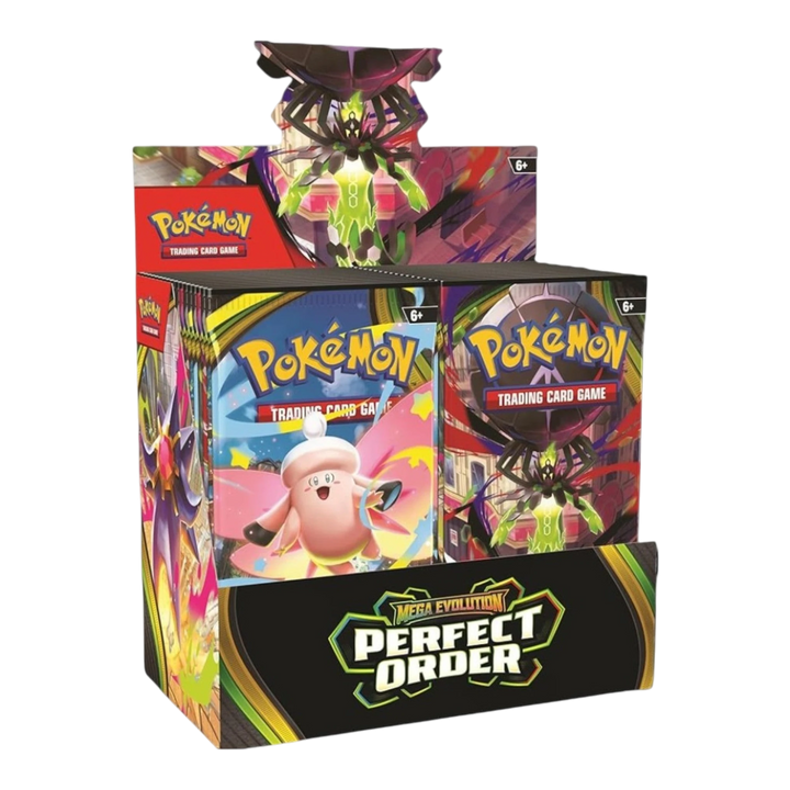 HypeSelection Pokémon TCG Mega Evolution: Perfect Order Booster Box ME03, sealed with 36 packs featuring Mega Zygarde ex.