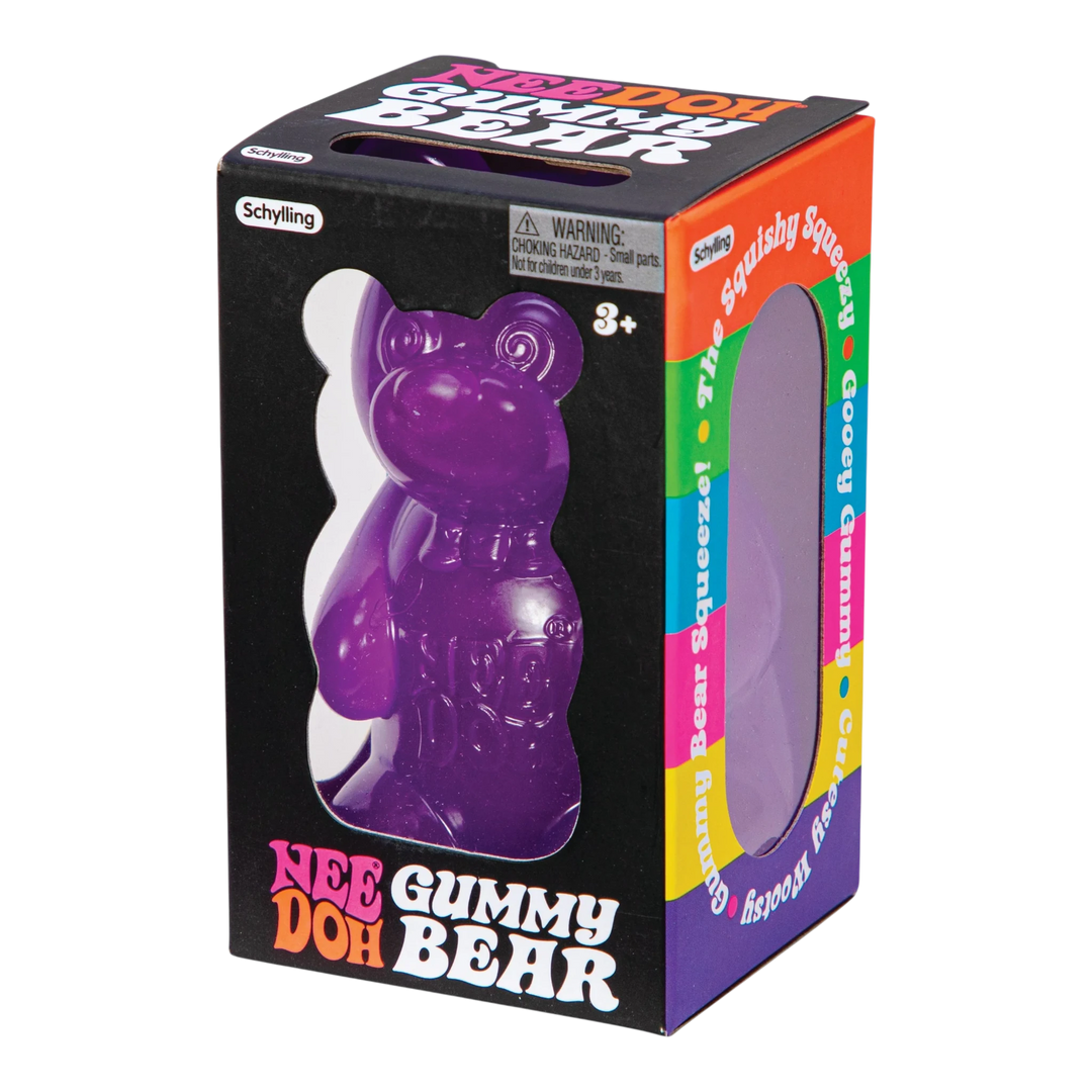HypeSelection purple Schylling NeeDoh Gummy Bear sensory fidget toy with a squishy, jelly-like filling.