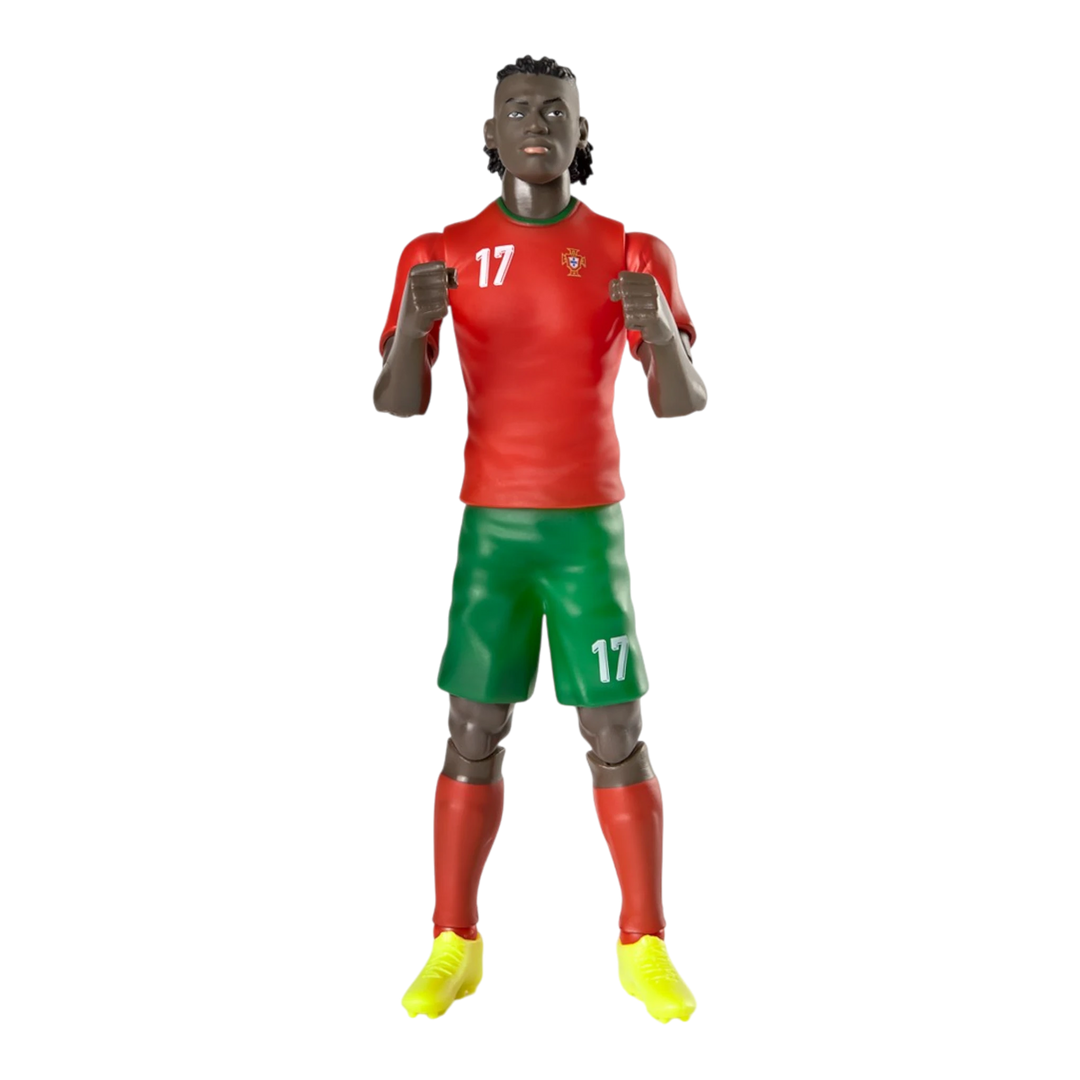 HypeSelection Banbo Toys Sockers Rafael Leão 20cm action figure in Portugal national team kit with articulated joints.