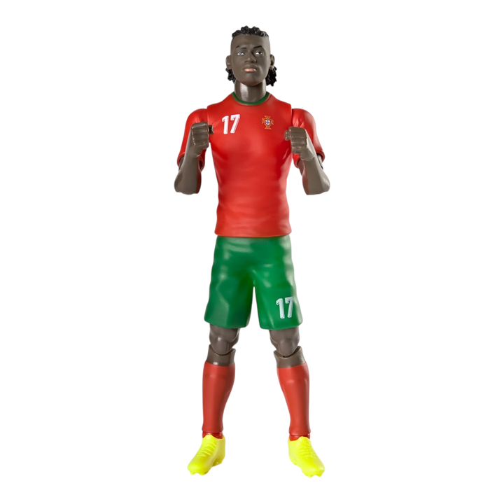 HypeSelection Banbo Toys Sockers Rafael Leão 20cm action figure in Portugal national team kit with articulated joints.