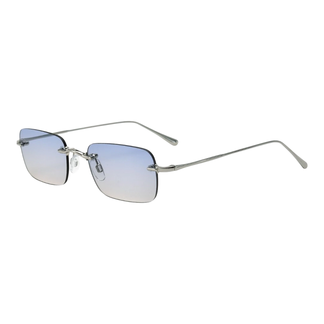 HypeSelection Ryoko AeroFrameless glasses in SilverMist with a rectangular lens and slim silver metal temples.