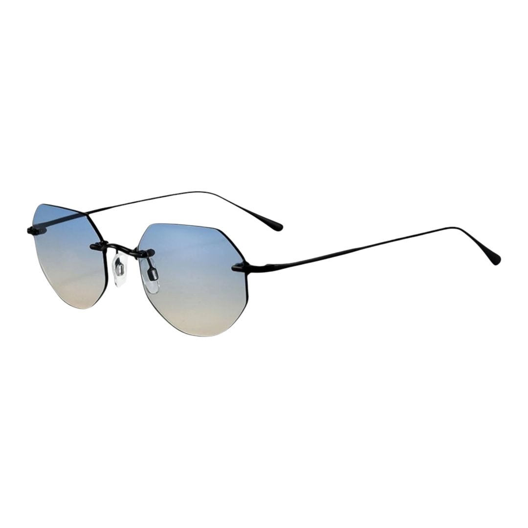 HypeSelection Ryoko NovaEdge BlackIce glasses featuring a sleek metal frame and modern blue gradient lenses.