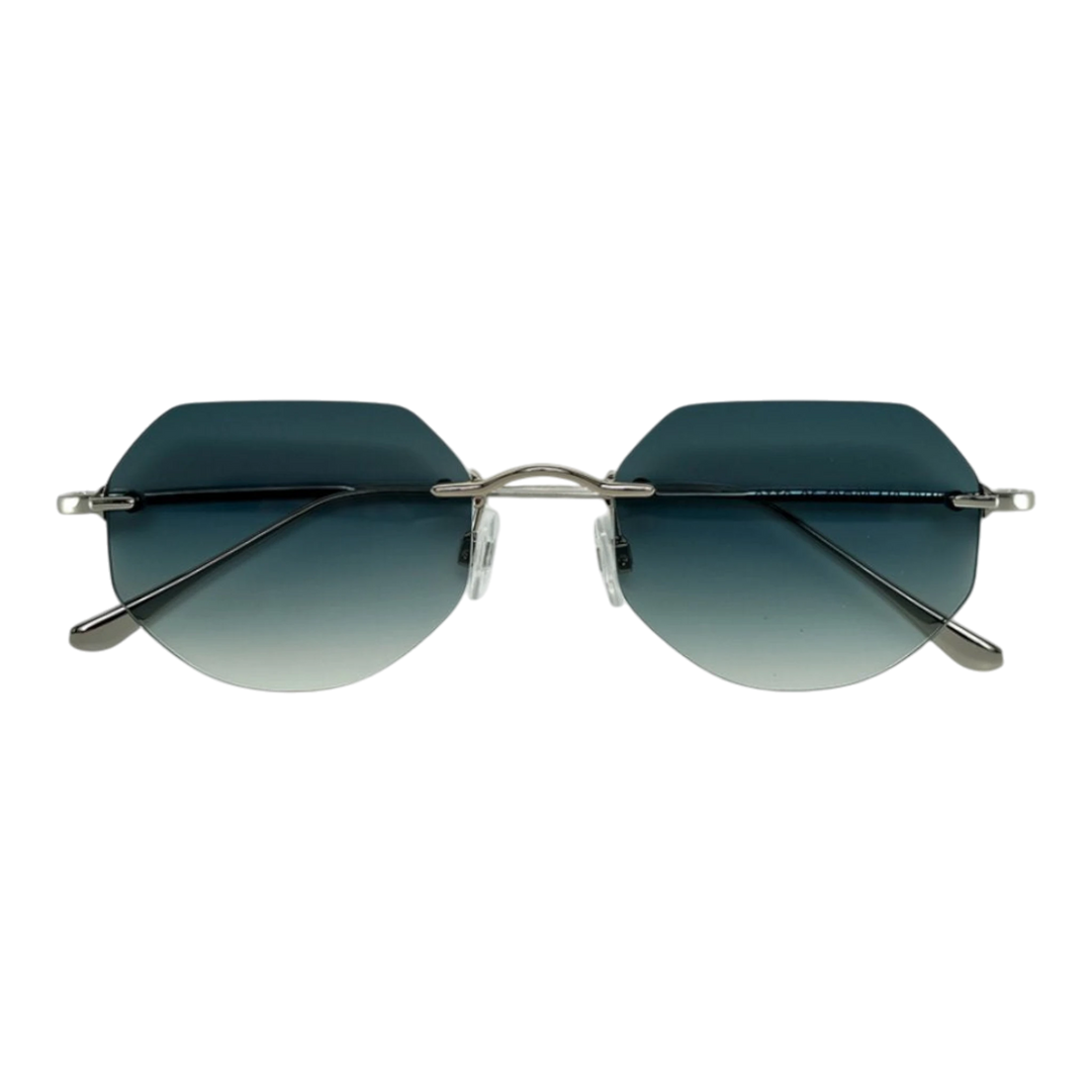 HypeSelection Ryoko NovaEdge glasses in OceanMist with a sleek blue-toned metal frame and modern gradient lenses.