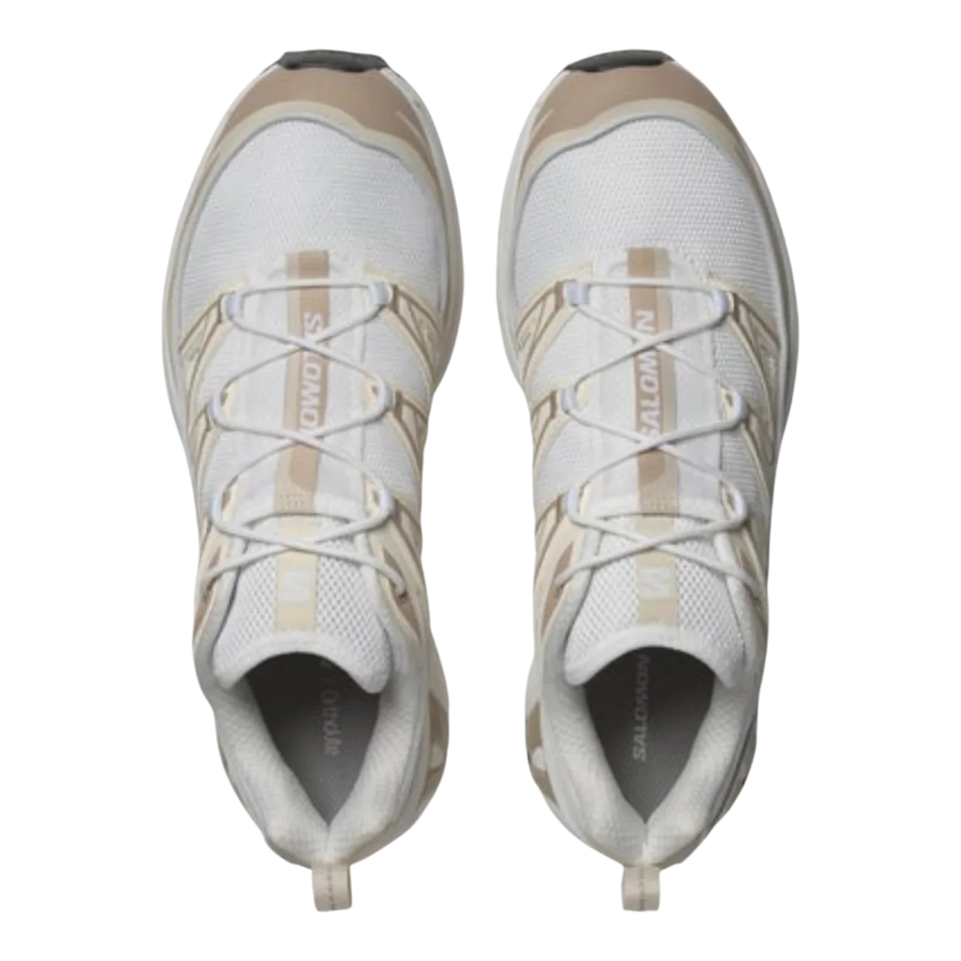 HypeSelection Salomon XT-6 EXPANSE white and tan mesh trail running sneakers with quicklace system.