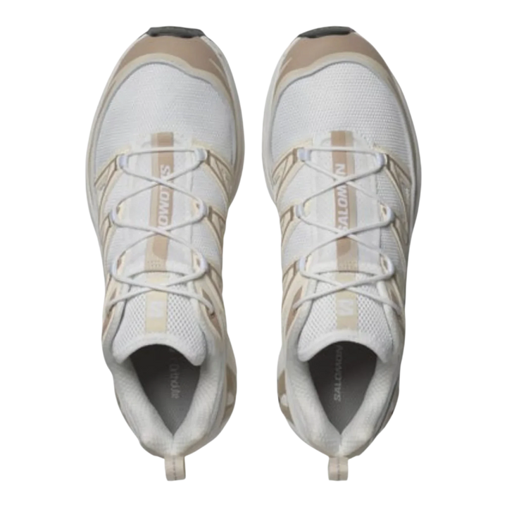 HypeSelection Salomon XT-6 EXPANSE white and tan mesh trail running sneakers with quicklace system.
