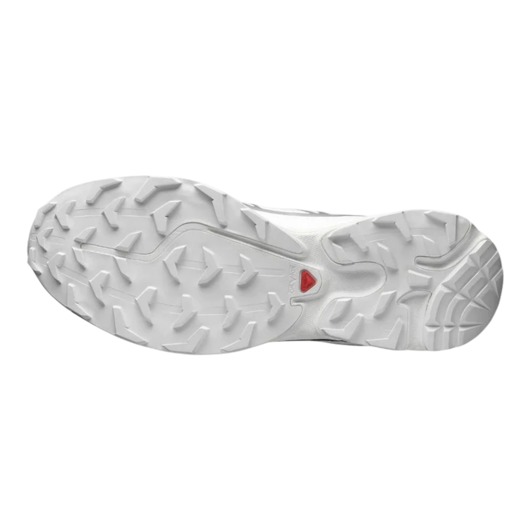 HypeSelection Salomon XT6 White/Ftw Silver trail running shoes with white rubber outsole and aggressive tread pattern.