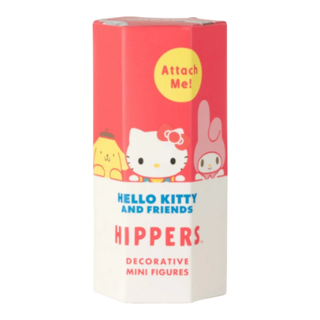 HypeSelection Sonny Angel Hello Kitty and Friends Hippers blind box featuring Pompompurin, Hello Kitty, and My Melody.