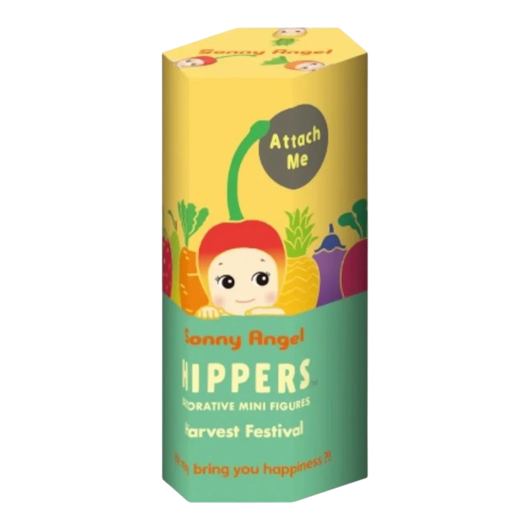 HypeSelection Sonny Angel HIPPERS Harvest Festival blind box collectible with fruit and vegetable designs.