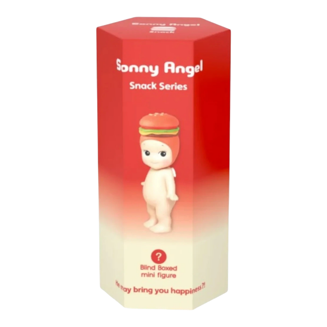 HypeSelection Sonny Angel Snack Series blind box mini figure with hamburger hat.