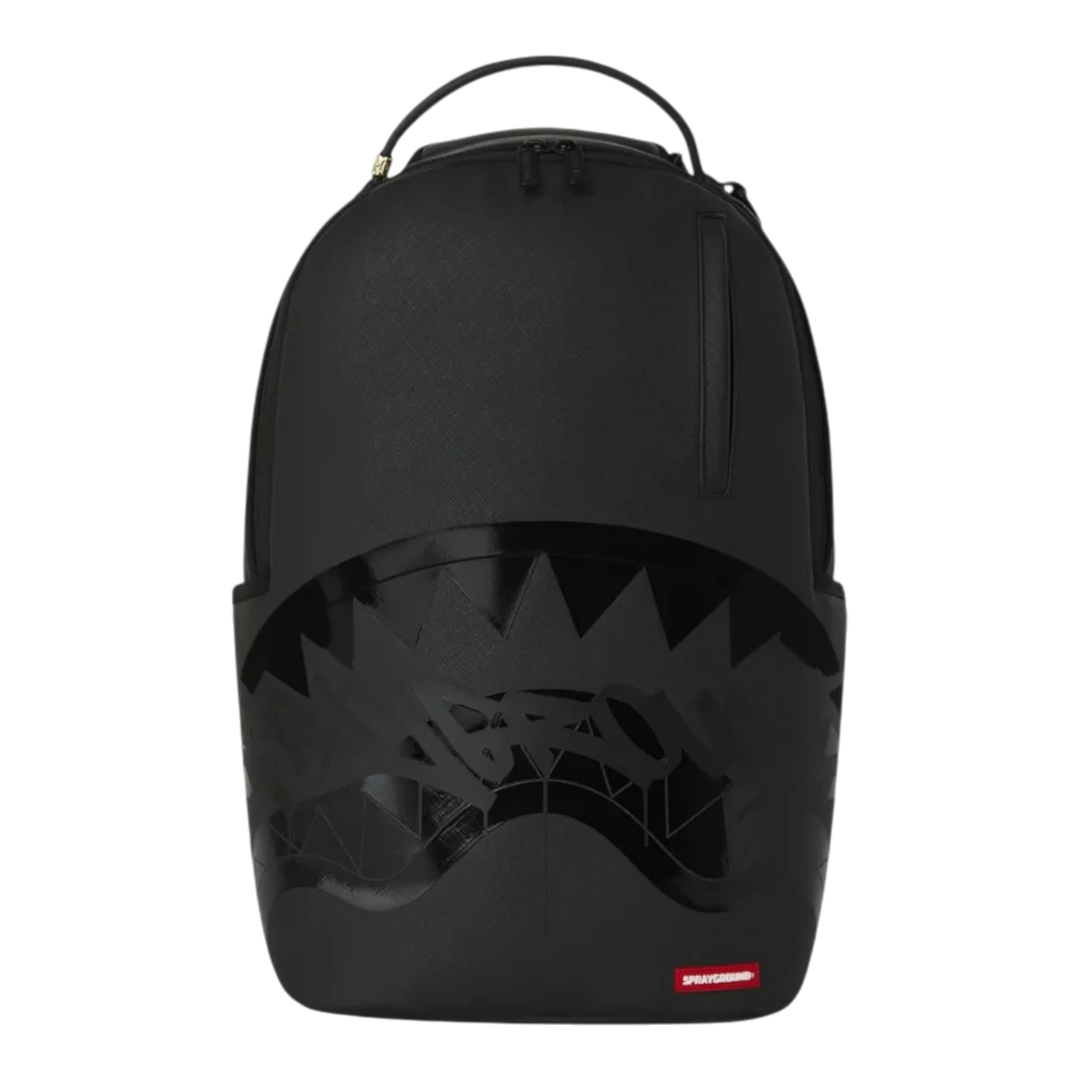 HypeSelection Sprayground Lux Black Ghost Drip DLXSV backpack featuring a sleek black design with signature graphics.
