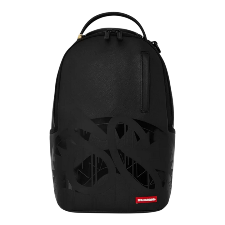 HypeSelection Sprayground Lux Black Ghost Drip mini backpack in black with signature graphic detailing