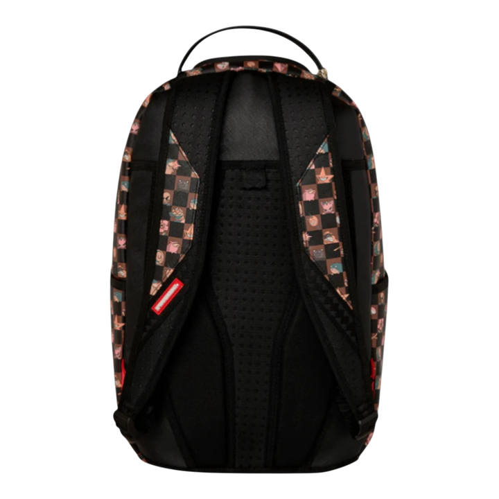 HypeSelection Sprayground Peeking Characters Remix Backpack with all-over graphic print and padded straps.