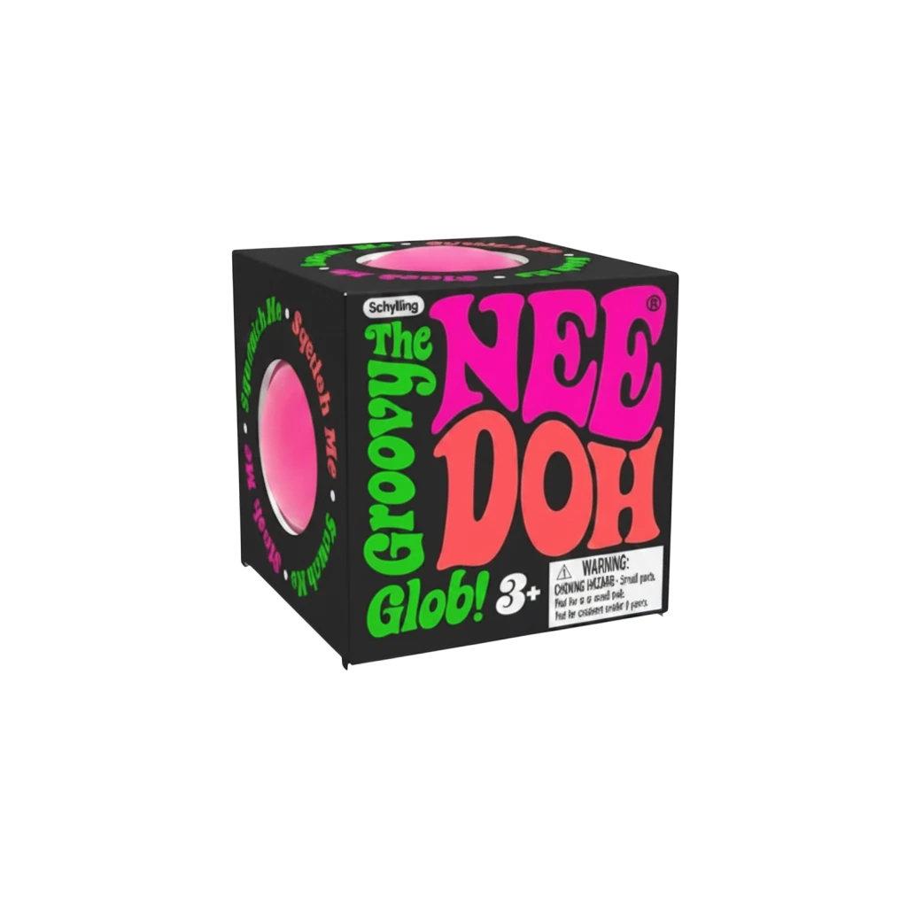 HypeSelection pink Teenie NeeDoh fidget toy in its black branded display box for sensory play and stress relief.