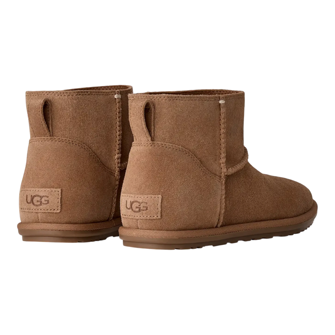 HypeSelection UGG Classic Mini Deconstructed boots in chestnut suede with rear heel logo patches