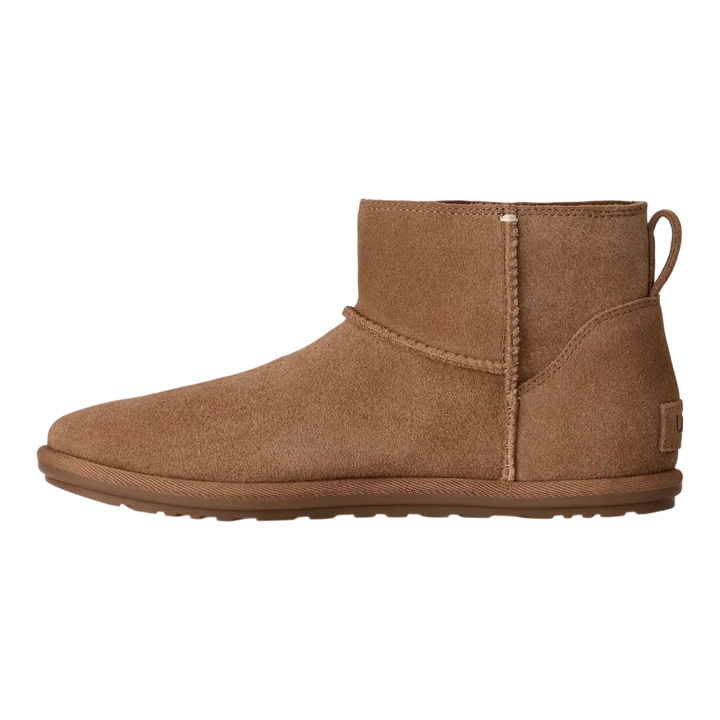 HypeSelection UGG Classic Mini Deconstructed boot in chestnut suede with a relaxed ankle-height profile