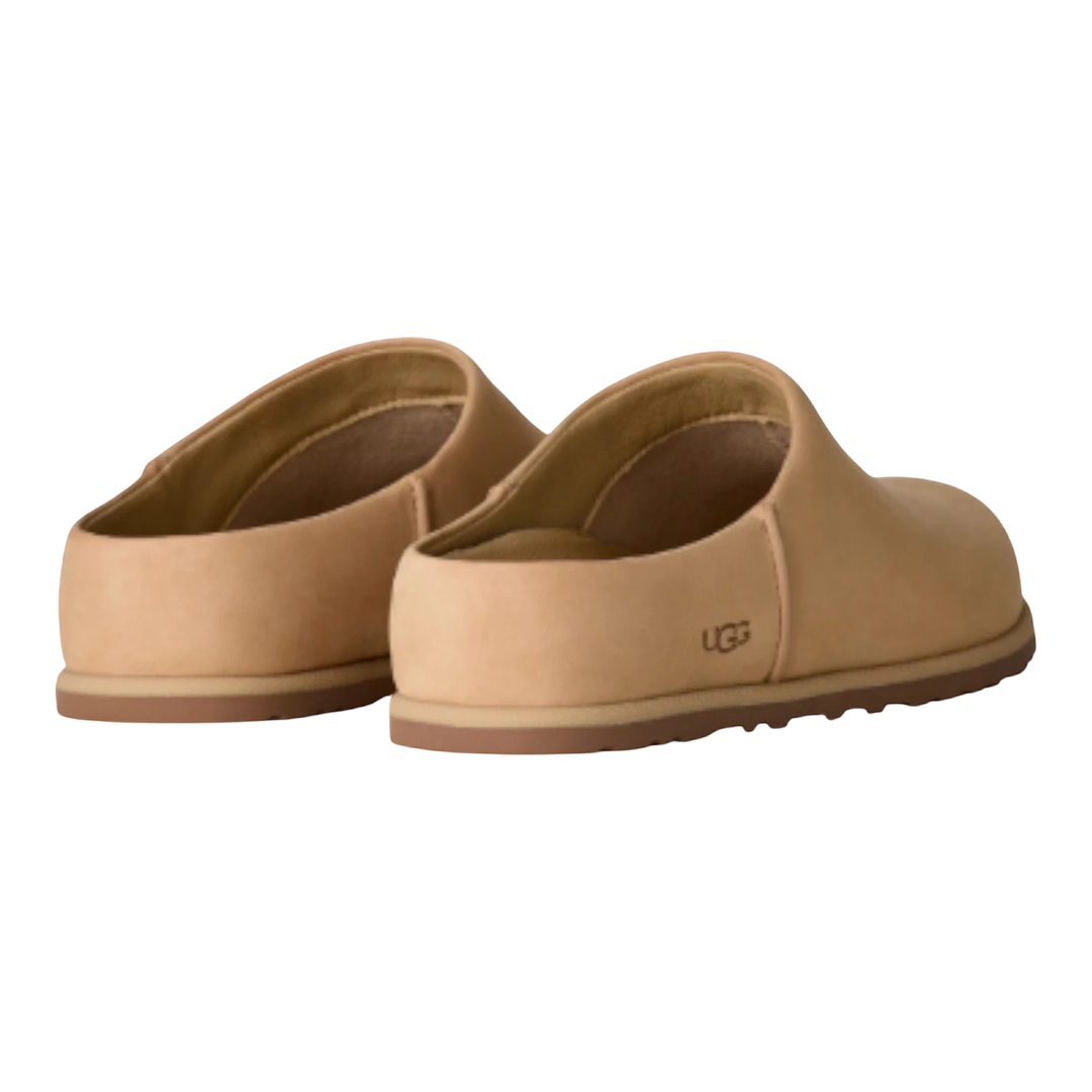 HypeSelection UGG Otzo Clog in Mustard Sand nubuck leather slip-on shoes with rubber sole.