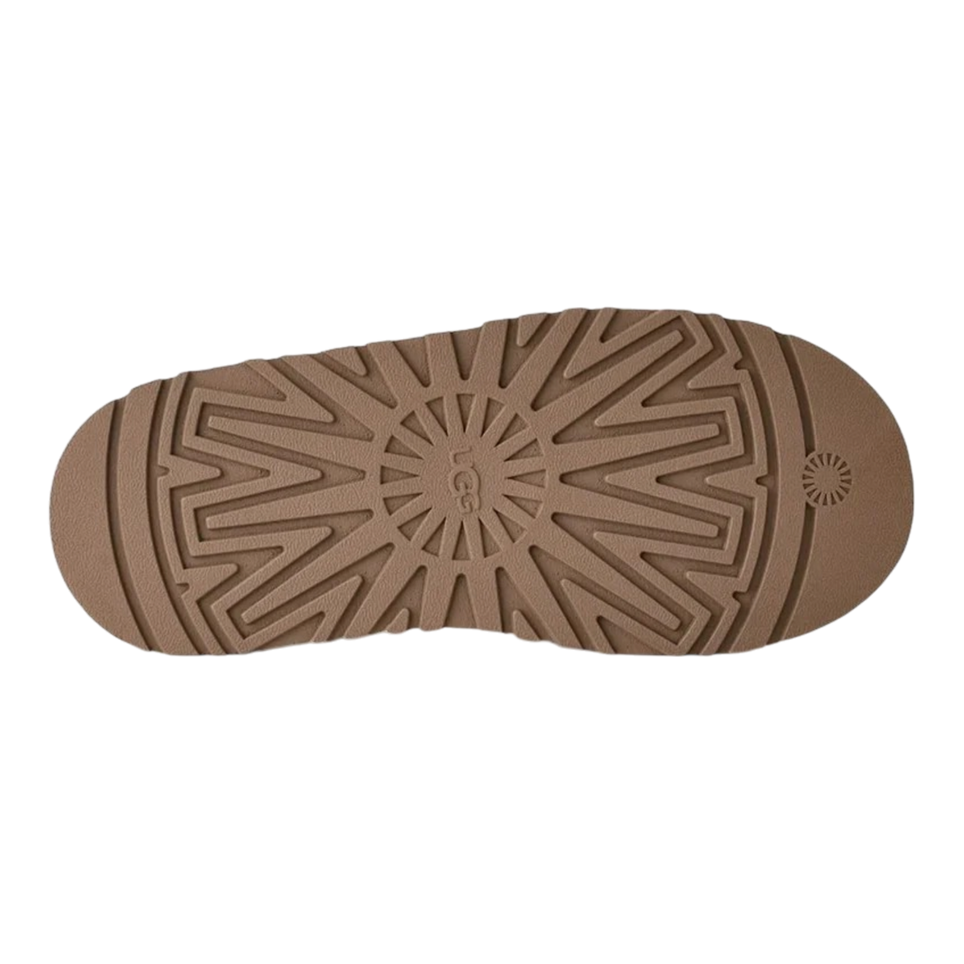 HypeSelection UGG Tazz II slipper chestnut brown rubber outsole with signature tread pattern and embossed logo